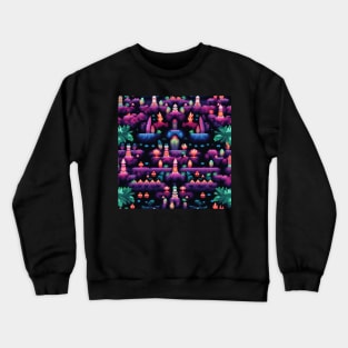 Pixel Art Repeating Patternv Crewneck Sweatshirt